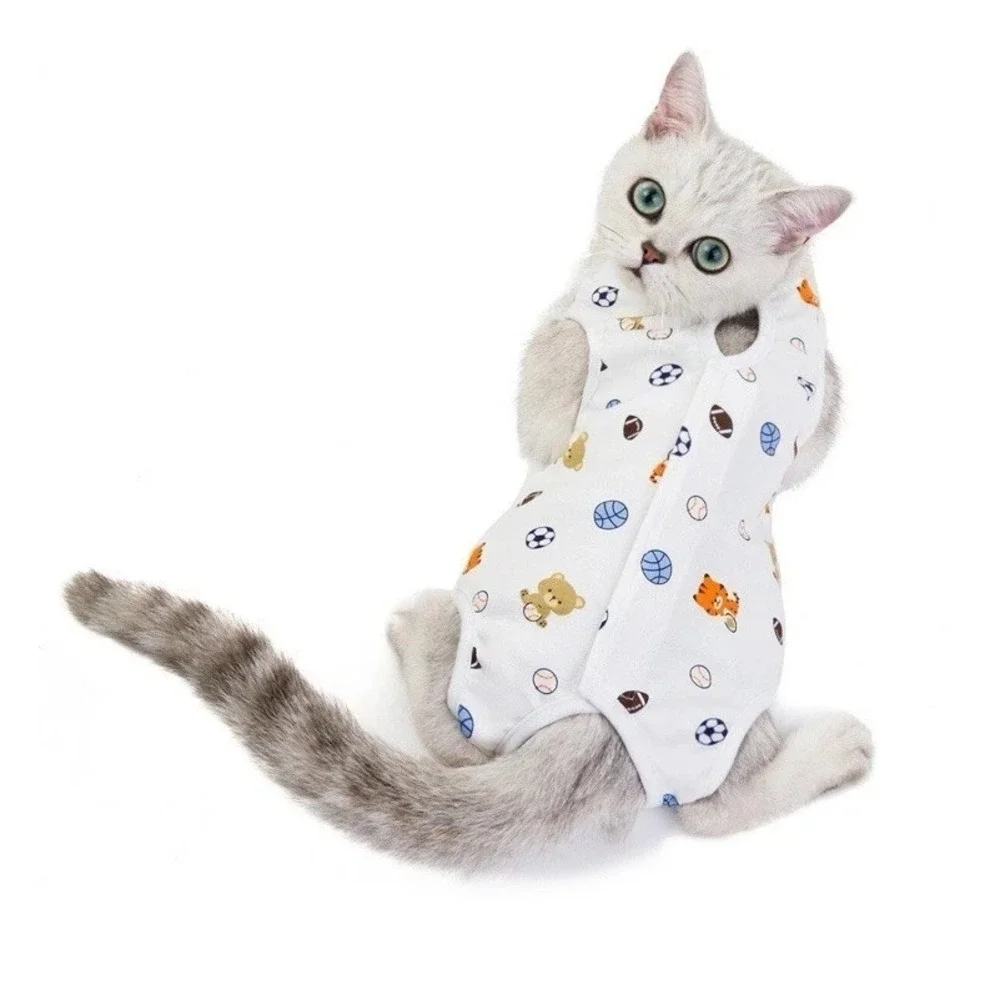 Cat Recovery Suit Cotton Dog Care Pajamas Pet Surgery Post Operative Size Large